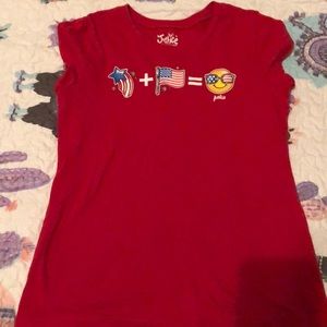 A red Fourth of July justice tee